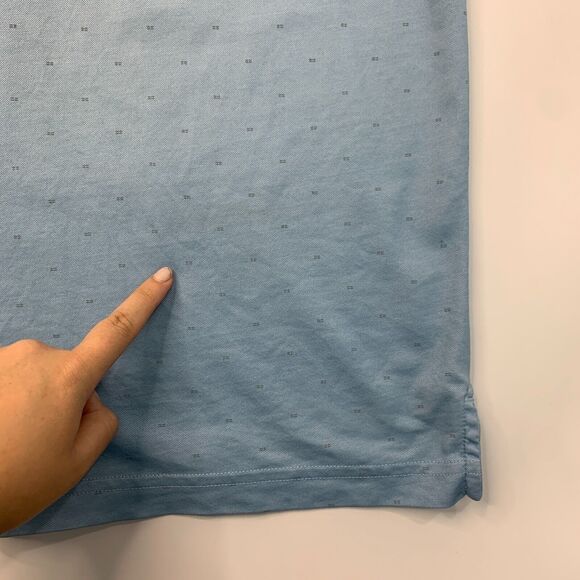 Travis Mathew Polo Shirt Mens L Large Prairie Sky Short Sleeve Pima Cotton Golf - Picture 9 of 13